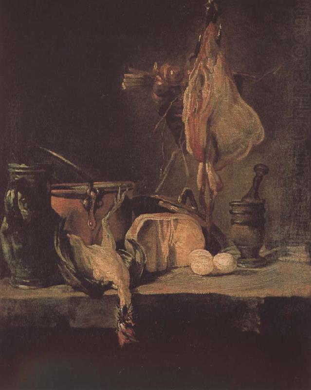 Skate with onion and the basket still life, Jean Baptiste Simeon Chardin